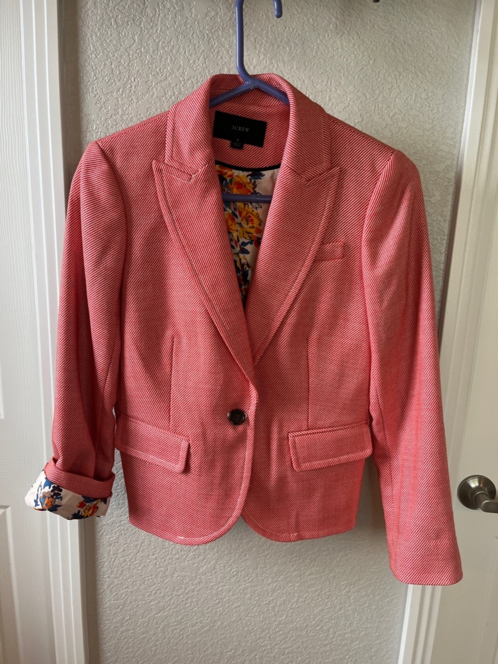 J CREW LADY BLAZER STRETCH TWEED size 4